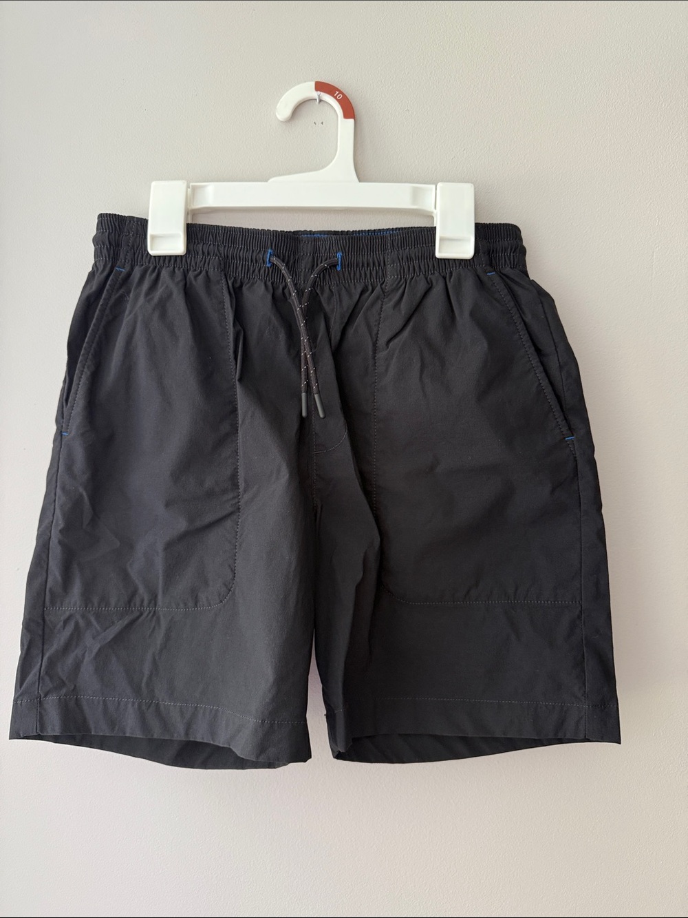 Jcrew Crewcuts Boys Black Shorts with Blue Stitching Size 16